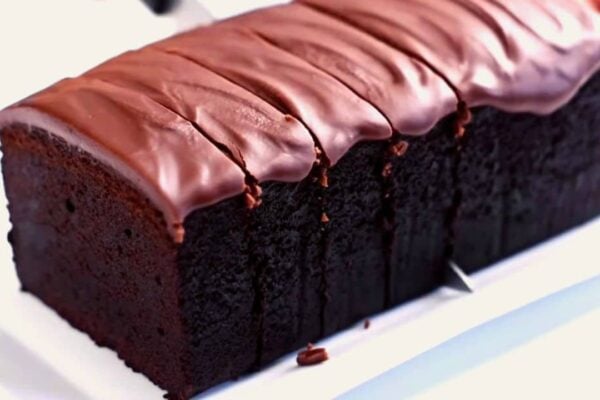 Rich Chocolate Butter Cake, homemade and freshly served