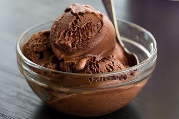 Rich Chocolate Sorbet, homemade and freshly served