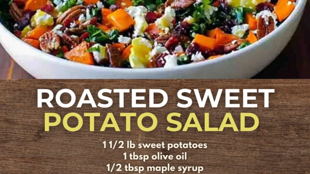 Roasted Sweet Potato Salad, homemade and freshly served