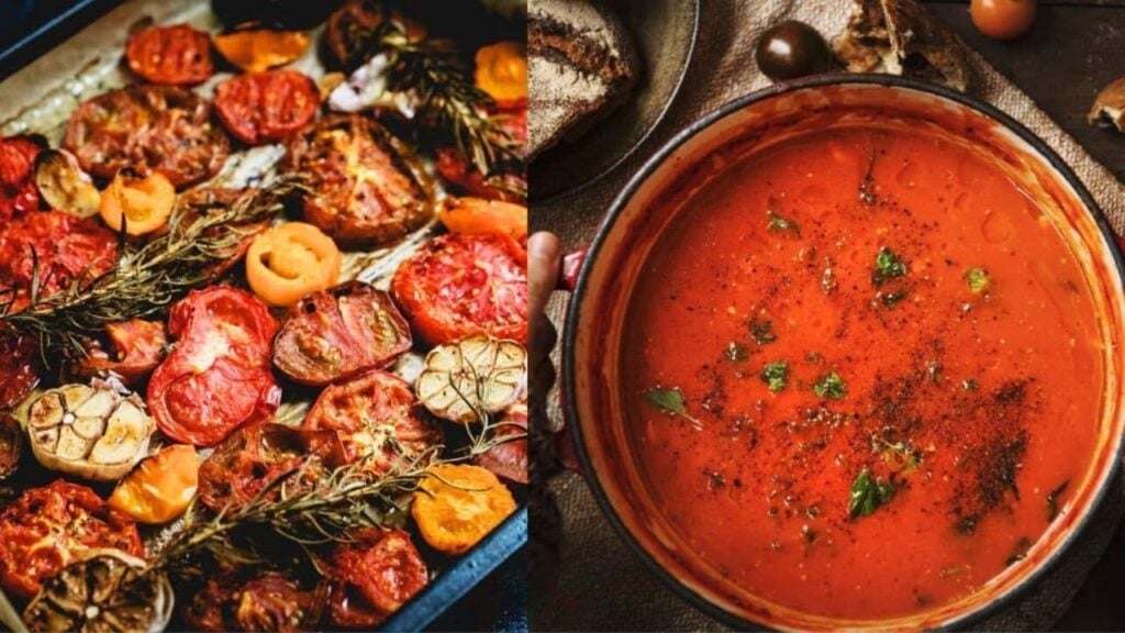 Roasted Tomato Soup, homemade and freshly served