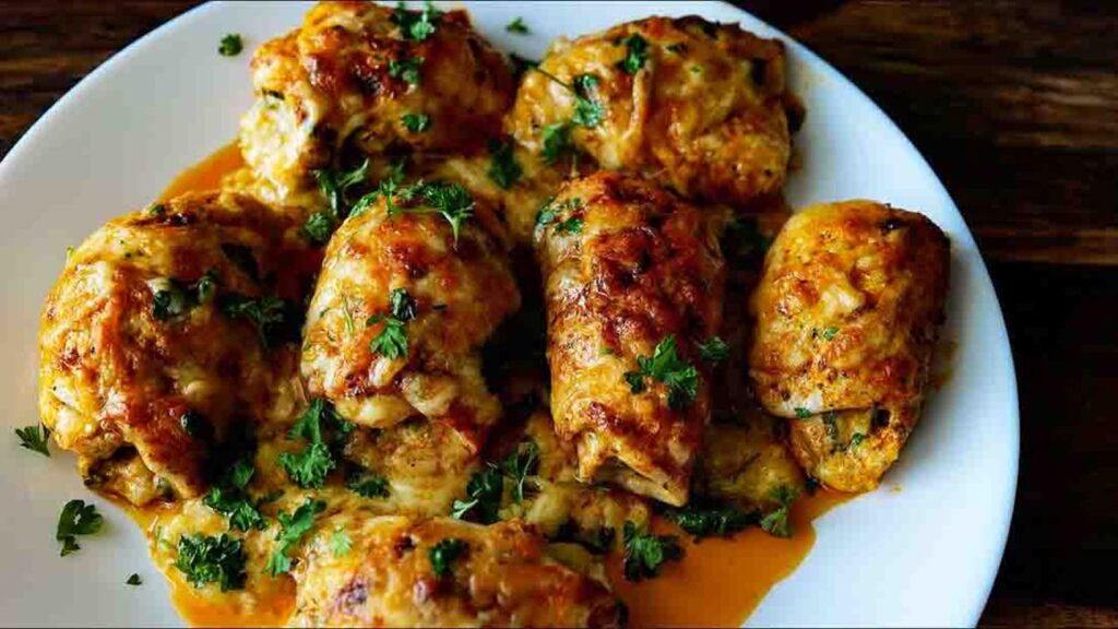 Easy Rolled Chicken Breast, homemade and freshly served