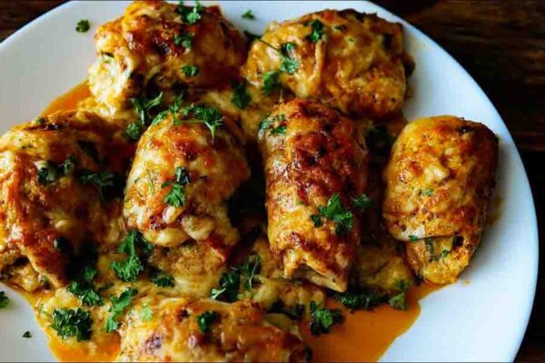 Easy Rolled Chicken Breast, homemade and freshly served