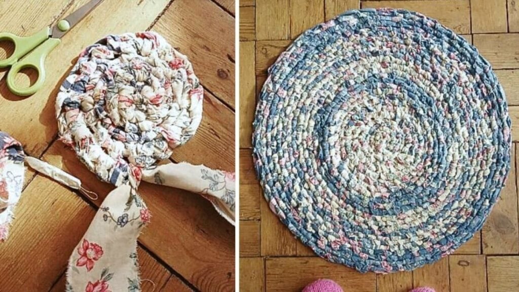 Finished Round Amish Knot Rug, a completed DIY project
