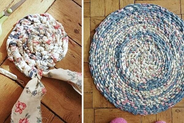 Finished Round Amish Knot Rug, a completed DIY project