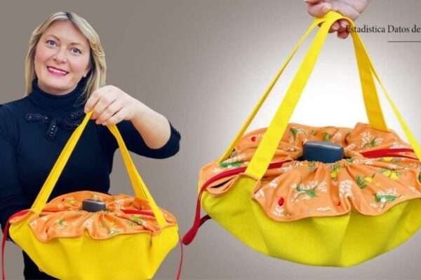 Finished Round Food Fabric Bag, a completed DIY project