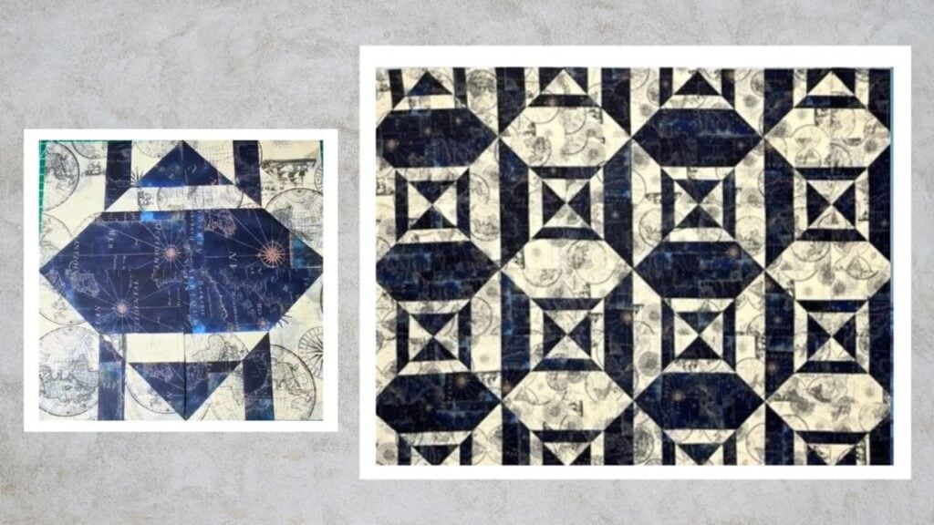 Finished Sailor’s Song Quilt Pattern, a completed DIY project