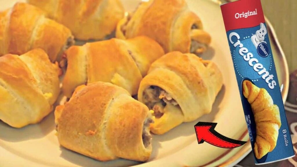 Sausage Cream Cheese Crescent Rolls, homemade and freshly served