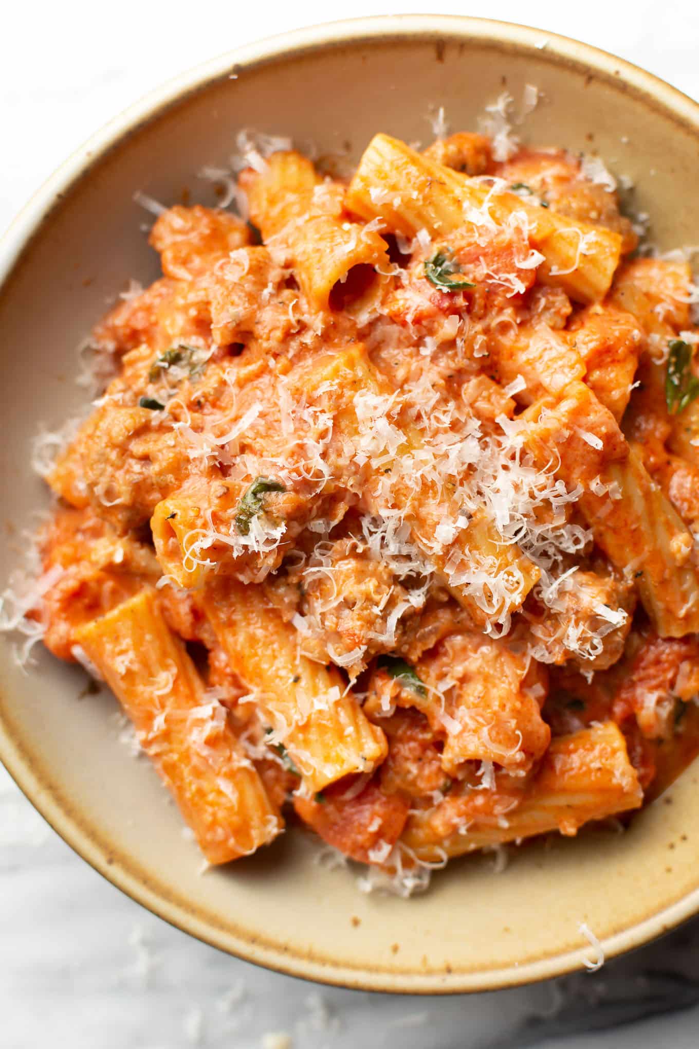 Pasta Recipes - Spicy Sausage Rigatoni - Creamy Italian Dinner Pasta Recipes - Spicy Sausage Rigatoni - Creamy Italian Dinner