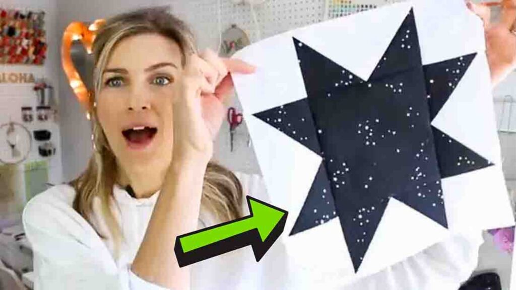 Finished Sawtooth Star Quilt Block, a completed DIY project