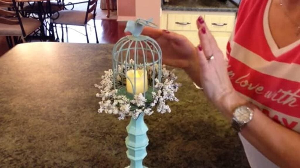 Finished Say Hello To Spring and Summer with This Birdcage Candle Holder, a completed DIY project