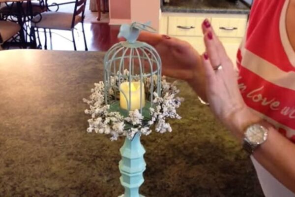Finished Say Hello To Spring and Summer with This Birdcage Candle Holder, a completed DIY project