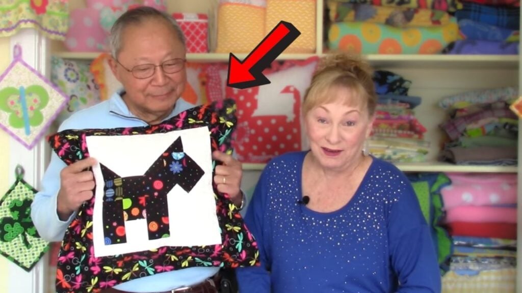 Finished Scottie Dog Quilt Block, a completed DIY project