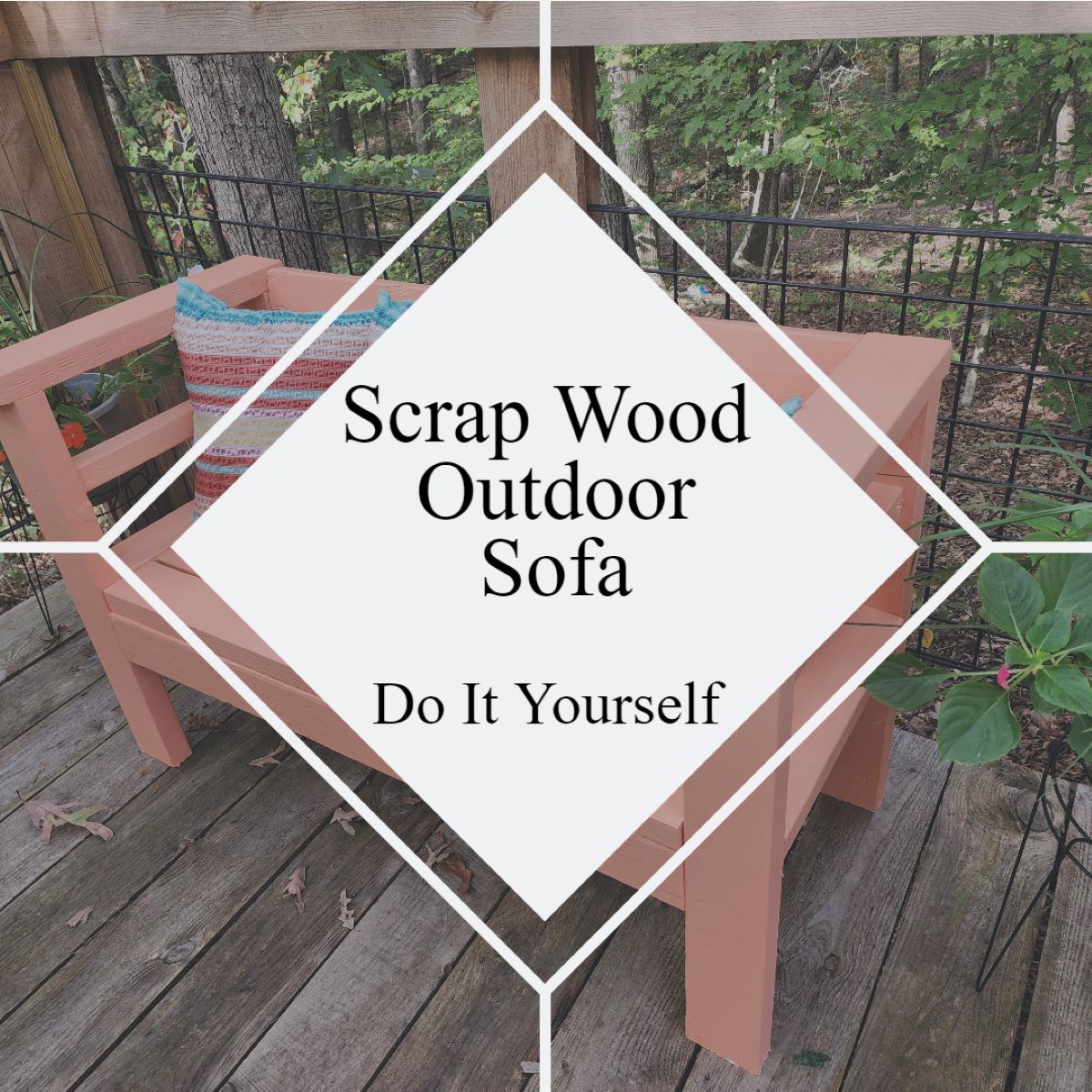Scrap Wood 2x4 Outdoor Sofa - DIY Outdoor Furniture
