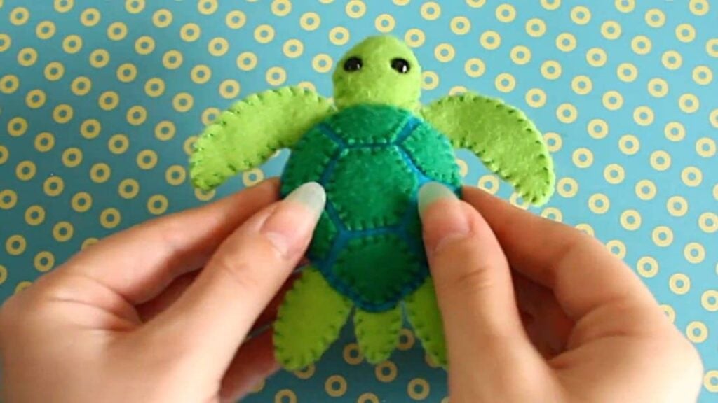 Finished Sea Turtle Felt Plush DIY, a completed DIY project
