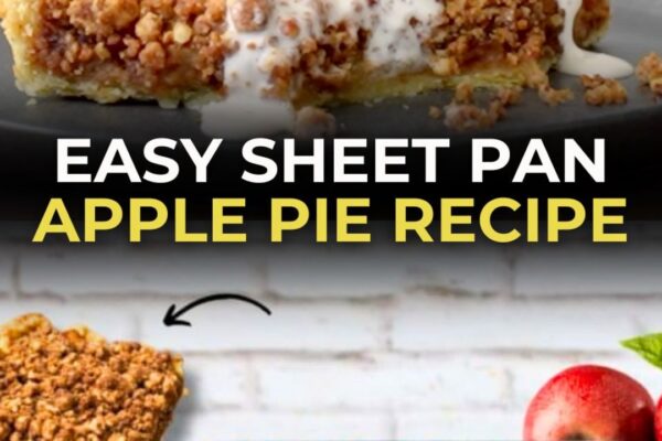 Sheet Pan Apple Pie, homemade and freshly served