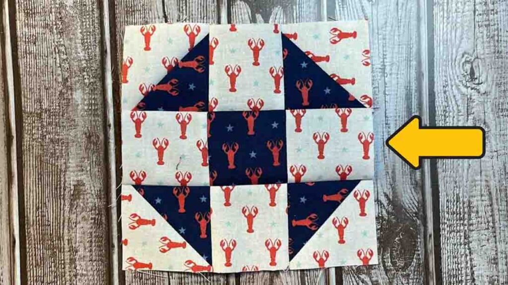 Finished Shoofly Quilt Block, a completed DIY project