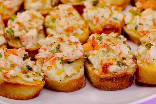 Shrimp and Crab Toast, homemade and freshly served
