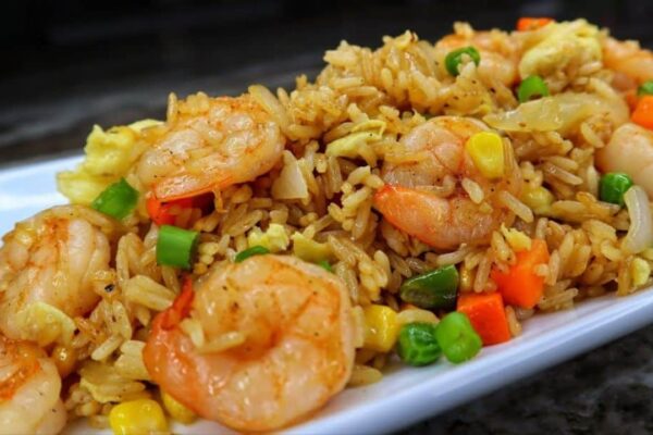 Easy Better-Than-Takeout Shrimp Fried Rice, homemade and freshly served