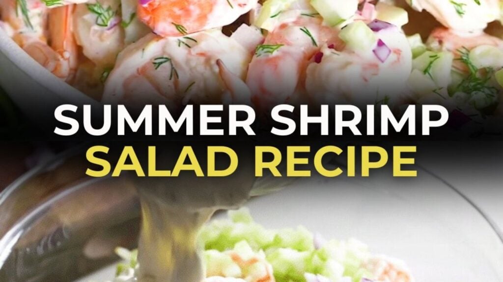 Summer Shrimp Salad, homemade and freshly served