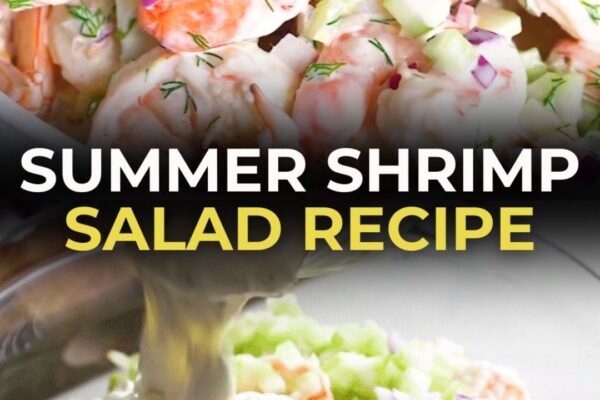 Summer Shrimp Salad, homemade and freshly served