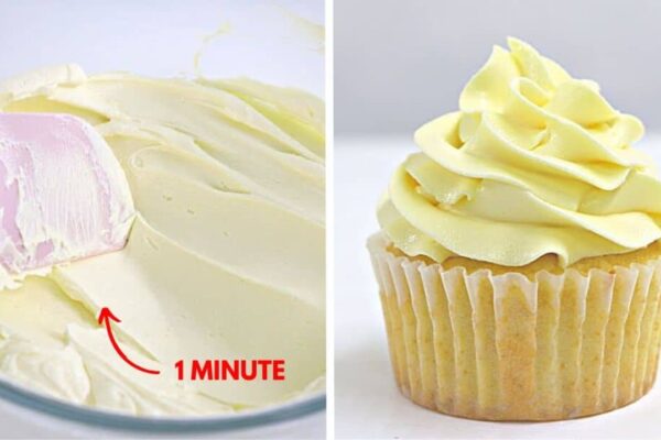 4-Ingredient Silky Buttercream Icing in 1 Minute, homemade and freshly served