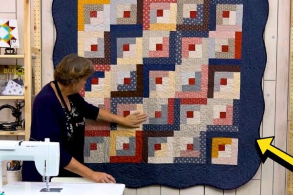 Finished Simple Log Cabin Quilt With Jenny Doan, a completed DIY project