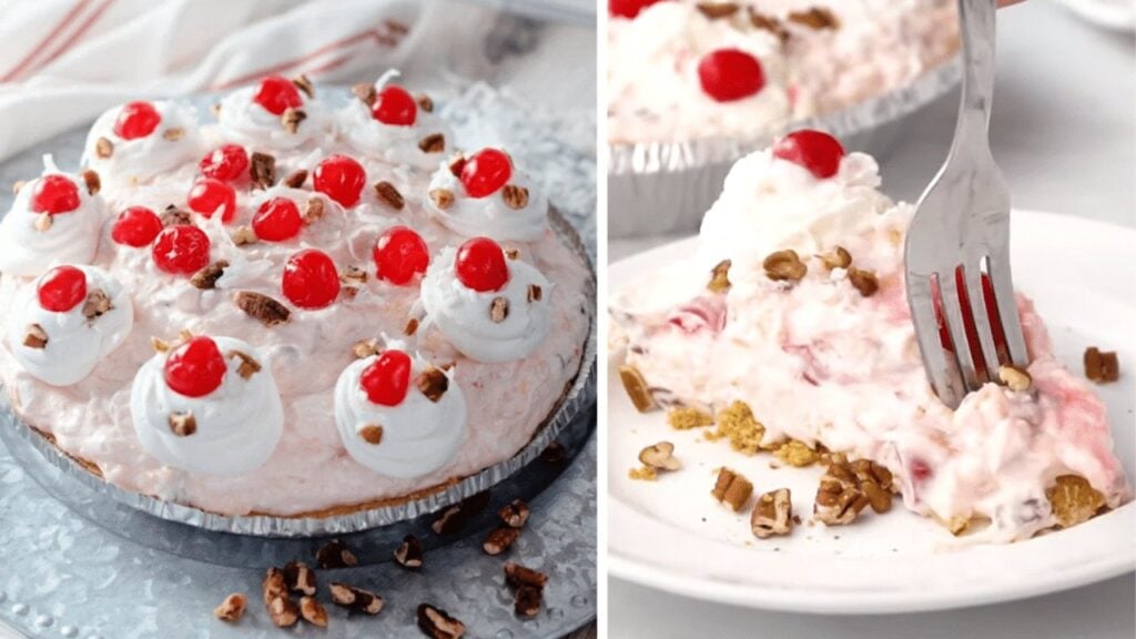 Easy No-Bake Millionaire Pie, homemade and freshly served