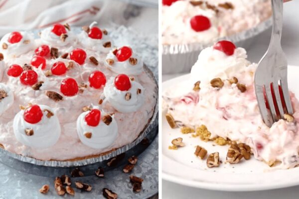 Easy No-Bake Millionaire Pie, homemade and freshly served
