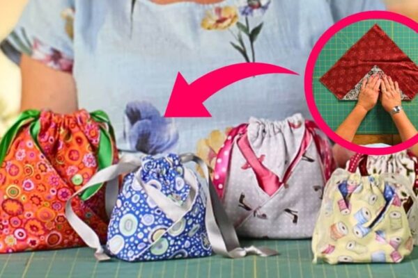 Finished Simple Origami Gift Bag, a completed DIY project