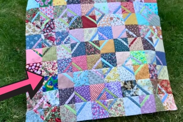 Finished Simple Quilt Using 5-Inch Squares and 1-Inch Strips, a completed DIY project