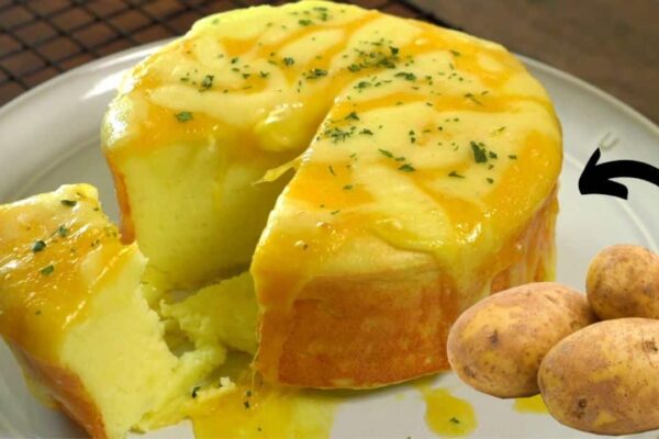 Super Soft 6-Ingredient Potato Cake, homemade and freshly served