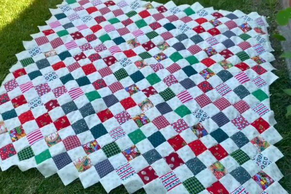 Finished Simple Squares On Point Quilt – Fabric Buster Project, a completed DIY project