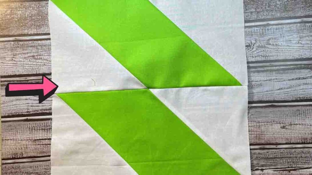 Finished Slanted Diamonds Quilt Block, a completed DIY project