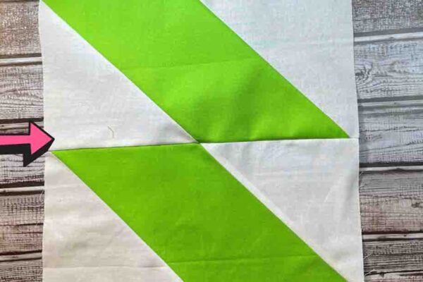 Finished Slanted Diamonds Quilt Block, a completed DIY project