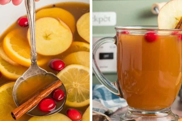 Slow Cooker Apple Cider, homemade and freshly served