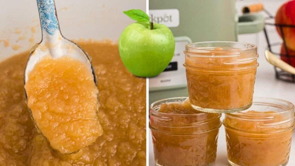 Slow Cooker Applesauce, homemade and freshly served