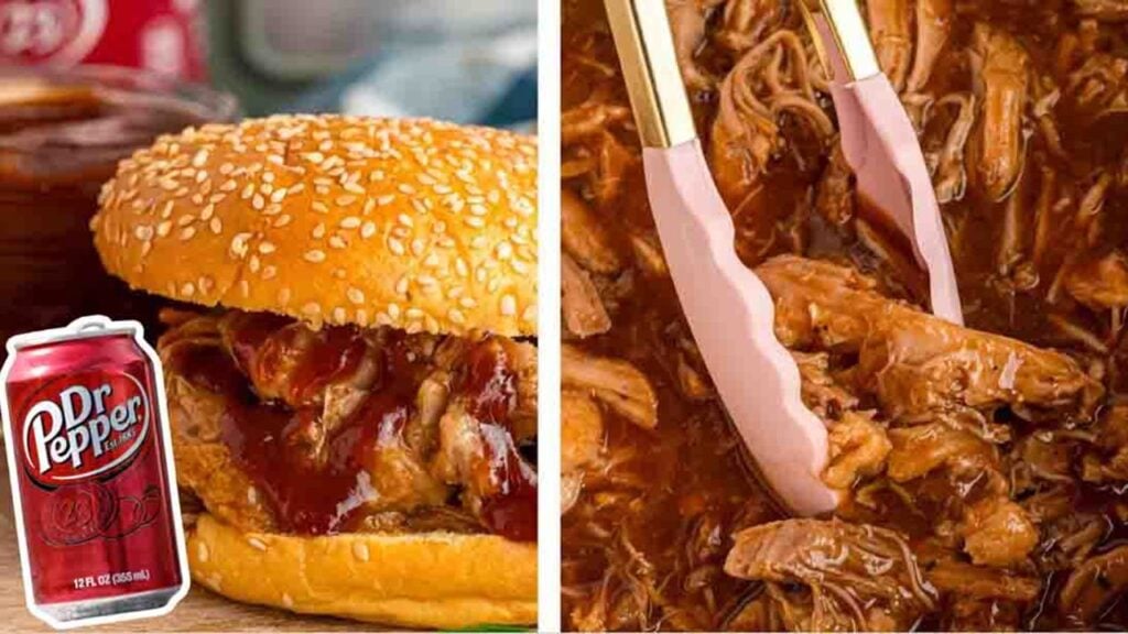 Slow Cooker Dr. Pepper Pulled Pork, homemade and freshly served