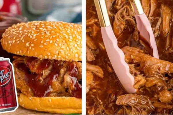 Slow Cooker Dr. Pepper Pulled Pork, homemade and freshly served