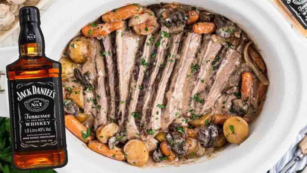 Slow Cooker Jack Daniel’s Pot Roast, homemade and freshly served