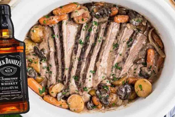 Slow Cooker Jack Daniel’s Pot Roast, homemade and freshly served