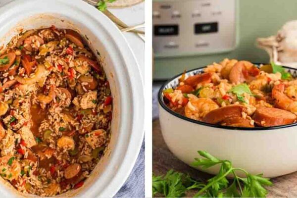 Slow Cooker Jambalaya, homemade and freshly served
