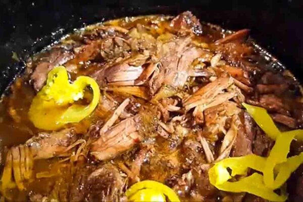 Finished Slow Cooker Mississippi Pot Roast, a completed DIY project