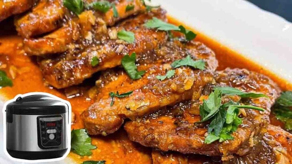 Slow Cooker Garlic & Brown Sugar Pork Chops, homemade and freshly served