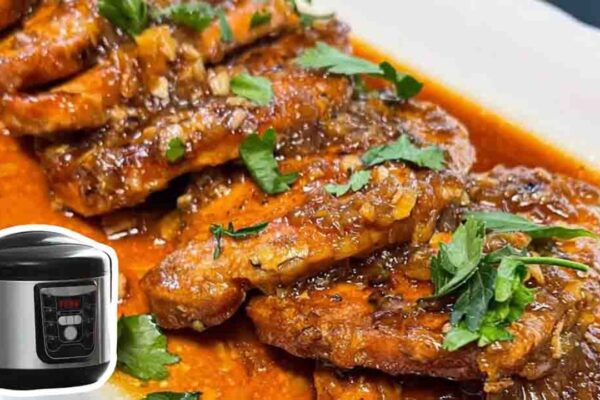 Slow Cooker Garlic & Brown Sugar Pork Chops, homemade and freshly served