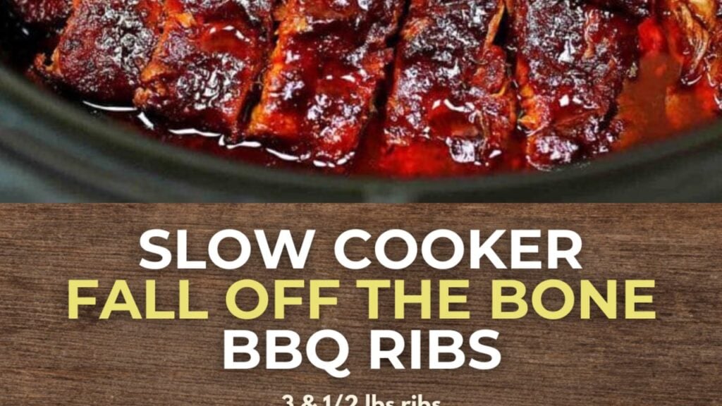 Slow Cooker Fall Off The Bone BBQ Ribs, homemade and freshly served