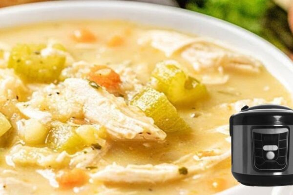 Slow Cooker Turkey Soup, homemade and freshly served