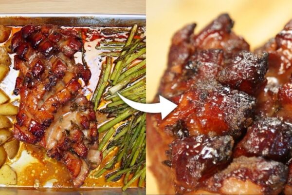 Slow Roasted Honey Glazed Pork, homemade and freshly served