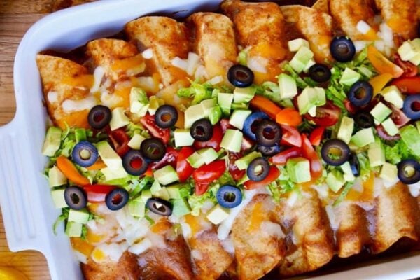 Joanna Gaines' Sour Cream Chicken Enchilada, homemade and freshly served