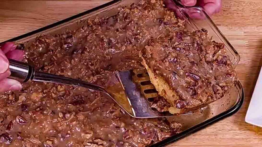 Southern Do Nuthin Cake, homemade and freshly served