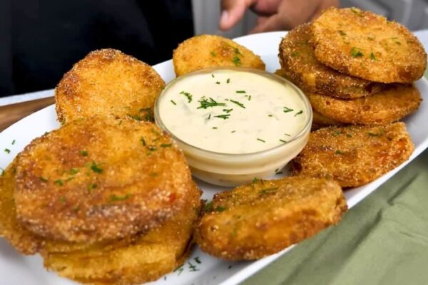 Southern Fried Green Tomatoes, homemade and freshly served